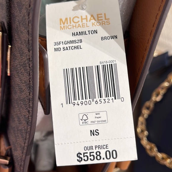 Michael Kors Hamilton Meidum Satchel Shoulder Crossbody 
Brown - Picture 8 of 16